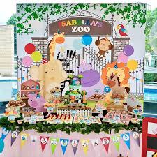 Digital File Zoo Party Backdrop Decor Zoo Birthday Banner Backdrop Zoo Theme 84x72 Inches 60x50 Inches Zoo Party Themes Zoo Party Backdrops For Parties