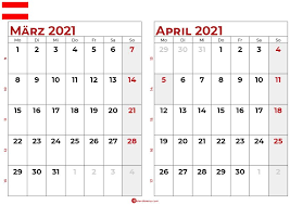 Wir bieten ihnen eine kostenlose februar 2021 kalender zu drucken, zu kommen und es ist dein monat und jahr agenda. Kalender Marz April 2021 Osterreich Kalender Februar Januar