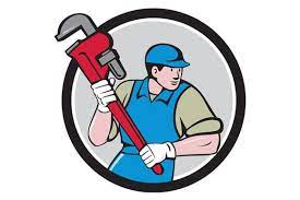 Plumber Running Monkey Wrench Cartoon Styles Cartoon Illustration Cartoon Stickers