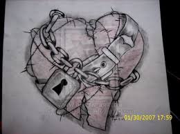 Heart With Chains Tattoo Broken Heart Drawings Heart Drawing Broken Heart Art