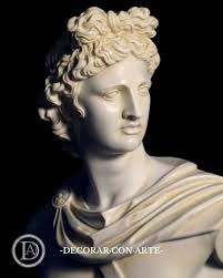 Greek God Statue Cozy Villa Apollo Bust Sculpture