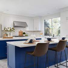 With a warm yet industrial vibe, the annaleese kitchen island with 2 stool set will add an upscale elegance and organization to your kitchen or dining area. 75 Beautiful Double Island Kitchen Pictures Ideas Houzz