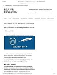 Dimulai dari un yang mulai tahun 2015 lalu sudah mulai diterapkan un cbt trus tahun ini sekolah. Sqli Cara Deface Dengan Sql Injection Union Manual Belajar Dikacangin Tecnologia Da Informacao 4