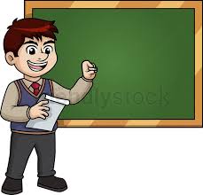 Male Writing Teacher Cartoon Clipart Vector Friendlystock Teacher Cartoon Cartoon Clip Art Cartoon