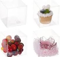 BENECREAT 30 Pack 3.5x3.5x3.5 Inch Clear Plastic Easter Party Favor Box PVC  Candy Gift Wrap Boxes for Wedding Party Candy Cookie Choclates Treat
