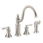 Waterhill Chrome two-handle high arc kitchen faucet - m