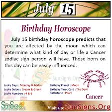 Don't let a mood get the better of. Sunsigns Org On Twitter July 1 15 Birthday Horoscope Shows That You Are Affected By The Moon Which Can Determine What Kind Of Day Or Life A Cancer Zodiac Sign Person Will Have