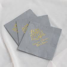 Large variety of colors, designs and styles of wedding cocktail napkins to order online. Personalized Wedding Napkins Beau Coup