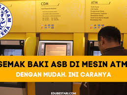 Cara pengeluaran duit asb melalui akaun bank. Semak Baki Asb Di Mesin Atm Dengan Mudah Ini Caranya Edu Bestari