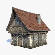 Fantasy Medieval House Game Low Poly 3d Model Fantasy House Medieval Houses House 3d Model