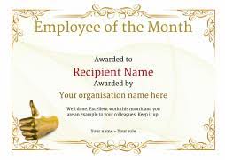 The experience letter should be typed on the authorized letterhead of the company and it is important to write the complete details regarding the employee. Employee Of The Month Certificate Templates