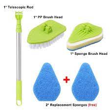 The tile & grout brush has an extra narrow head designed specifically to get into grout or other tight spaces. Bathroom Scrubber Bathtub Cleaner Kitchen Window Scrubbing Mop Brush Extendable Handle Cleaning Tool Kit Walmart Canada