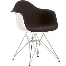 Vitra Eames Plastic Armchair Dar Fully Upholstered White Upholstered Chair Eames Upholstered Accent Chairs