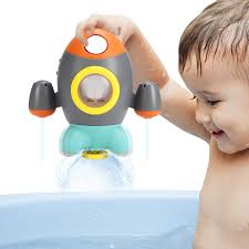 Sleep most babies sleep through the night by five months, but not all. Buy Elovien Baby Bath Toys Space Rocket Shape Bathtub Toys For Toddlers Spray Water Toys W Rotating Fountain Bathroom Shower Toys For Infants Aged 18 Months 1 2 3 4 5 Years