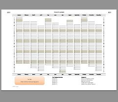 All calendar templates files are printable & blank & macro free. Year Planner Template 2021 Excel Printable File Infozio