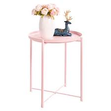 Hollyhome Tray Metal End Table Sofa Table Small Round Si Https Www Amazon Com Dp B07rjvlyt2 Ref Small Round Side Table Metal End Tables Round Side Table