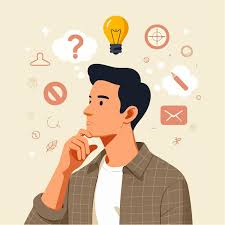 Premium Vector | People are thinking in a simple flat design style discernimento