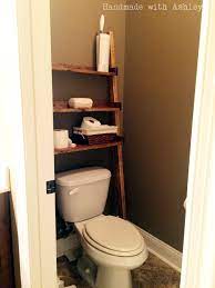 Attach your 2×6 shelf at 17″ from the top of each leg. Diy Leaning Ladder Bathroom Shelf Plans By Ana White Handmade With Ashley