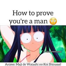 How To Prove You Re A Man In Anime Anime Anime Funny Anime Memes Funny Funny Pictures