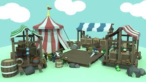 Medieval Market 3d Model By Kevin Pauly Kevin Pauly Sketchfab In 2020 Medieval Market Low Poly Art Polygon Design