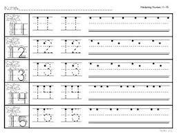 Handwriting Numbers 11 15 Numbers Preschool Handwriting Numbers Kindergarten Math