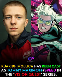 Ruaridh Mollica serait le casting de Tommy Maximoff (Speed) dans Vision  Quest, signalant le changement du MCU vers des versions plus anciennes des  fils de Wanda et de l'arc des Young Avengers.