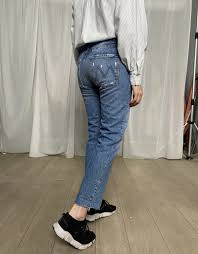 The Scrapper Cuff Ankle Fray Jeans Blue Rose