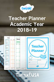 Use This Printable Teacher Planner To Help Stay Organized In The 2018 19 Academic School Year It Teacher Planner Homework Planner Printable Homework Planner