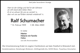 Сын шумахера подарил хэмилтону шлем. Traueranzeigen Von Ralf Schumacher Aachen Gedenkt