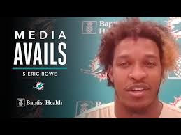 Eric Rowe meets with the media