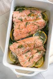 Perfectly Baked Salmon With Lemon And Dill Recipe Recipes Salmon Recipes Baked Salmon Lemon