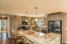 this kitchen features our warm stone