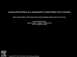Terms and conditions of service (please read carefully). Lemang Rice Bamboo As A Representative Of Typical Malay Food In Indonesia Bertha Araminta Wahyudi Felicia Agnes Octavia Marissa Hadipraja Sabrina Ppt Download