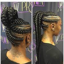 Loving This Ponytail Braid Style Mzpritea Natural Hair Styles African Braids Hairstyles Ponytail Braid Styles