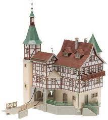 Überladekran ohne antrieb, karton, lasergeschnitten und graviert, modell mit antrieb in h0 artnr. Faller 130385 Hunters Lodge Falkeneck Era I Modellhaus Hausbau Ideen Jagdschloss