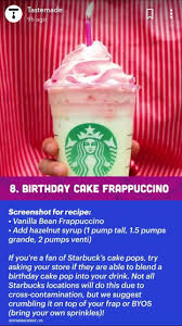 Starbucks Birthday Cake Frappuccino 2020 Birthday Cake Frappuccino Starbucksfrappuccino Starbuckscake Birthday Cake Frappuccino S Starbucks Recipes Starbucks Drinks Recipes Secret Starbucks Recipes