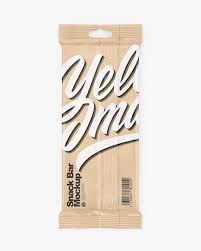 Chocolate bar packaging mockup is the product that will help designers to create brand presentations not spending much time on it. Kraft Snack Bar Mockup In Flow Pack Mockups On Yellow Images Object Mockups