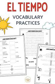 Save Yourself Time With These Print And Go Practice Activities To Help Your Students Review Weather Vocabulary Vocabulary Practice Spanish Classroom Activities