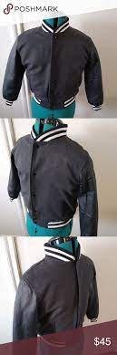 United Face New York Leather Wool Varsity Jacket Varsity Jacket Jackets Kids Jacket