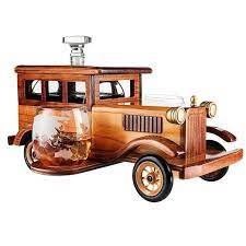 Old Fashioned Car Whiskey Decanter Set Very Large 18 750ml Decanter With Spigot And 2 10oz Whiskey Tumbler Old Fashion Glasses Decantador De Whisky Decantador Whisky