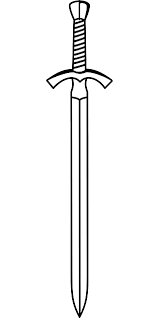 Black Two Outline Drawing White Double Sword Png 320 640 Sword Tattoo Sword Drawing Sword