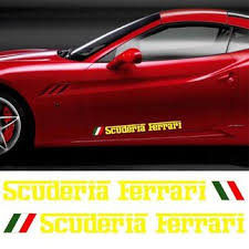 Ferrari domed badge / sticker ferrari racing 3d sticker logo gel effect 50x25mm. Ferrari Decals Sticker For Autos Supdec Graphix