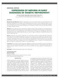 This is an autoimmune condition in which the body is unable to make insulin (or very little) and requires treatment with insulin. Pdf Expression Of Nephrin In Early Diagnosis Of Diabetic Nephropathy