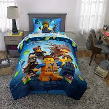 Lego twin bedding sheet set with comforter 4 pcs set for kids. Amazon Com Lego Movie 2 Kids Bedding Soft Microfiber Comforter And Sheet Set Twin Size 4 Piece Pack Blue Home Kitchen