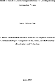 The definition of construction changes falls under this category. Modified Variation Order Management Model For Civil Engineering Construction Projects David Dickson Oloo Pdf Free Download