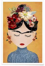See more ideas about frida and diego, diego rivera, frida khalo. Frida Kahlo Illustration Poster Juniqe