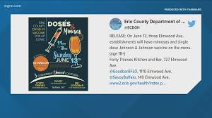 Erie county department of health (ecdoh) 95 franklin street buffalo, new york 14202. Erie County Holds Doses Mimosas Pop Up Vaccine Clinic Sunday Wgrz Com