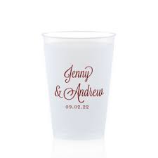 Check out our wedding plastic cups selection for the very best in unique or custom, handmade pieces from our cups shops. 12 Oz Frosted Wedding Cups Custom Plastic Wedding Cups For Your Party