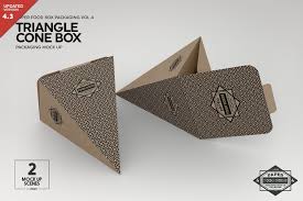 Triangle Cone Box Mockup Box Mockup Food Box Packaging Free Packaging Mockup