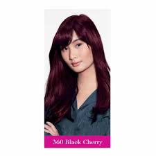 There are some cherry black hair dyes that can help you achieve this hair color. L Oreal Paris Casting Creme Gloss Black Cherry 360 Semi Permanent Hair Dye Wilko